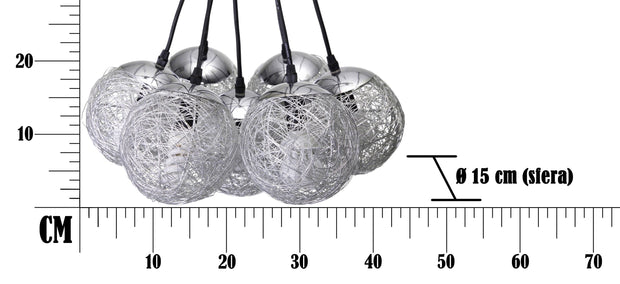 Mauro Ferretti Lampada Saturn 7 Argento