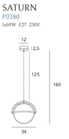 Maxlight Lampada Saturn P0380 Cromo