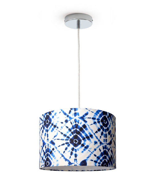 Global Art Lampada Shibori Swirls Blu