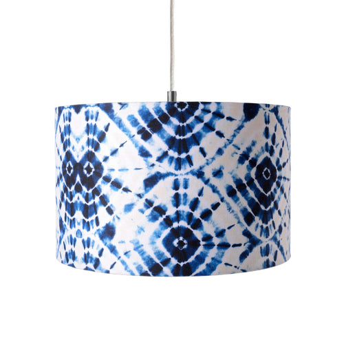 Global Art Lampada Shibori Swirls Blu
