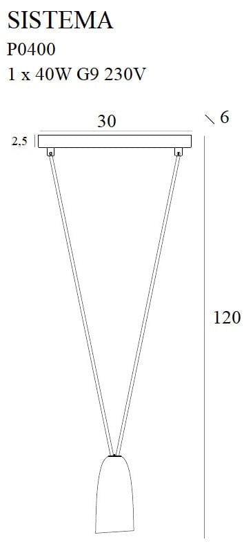 Maxlight Lampada Sistema P0400 Nero
