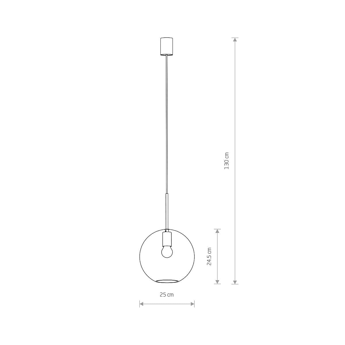 Nowodvorski Lampada Sphere L Trasparente