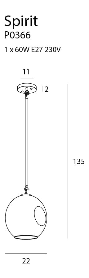 Lampada Spirit P0366 Ottone (1)