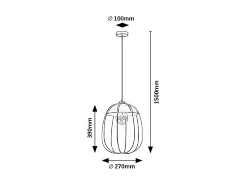 RabaLux Lampada Svens 72024 Nero