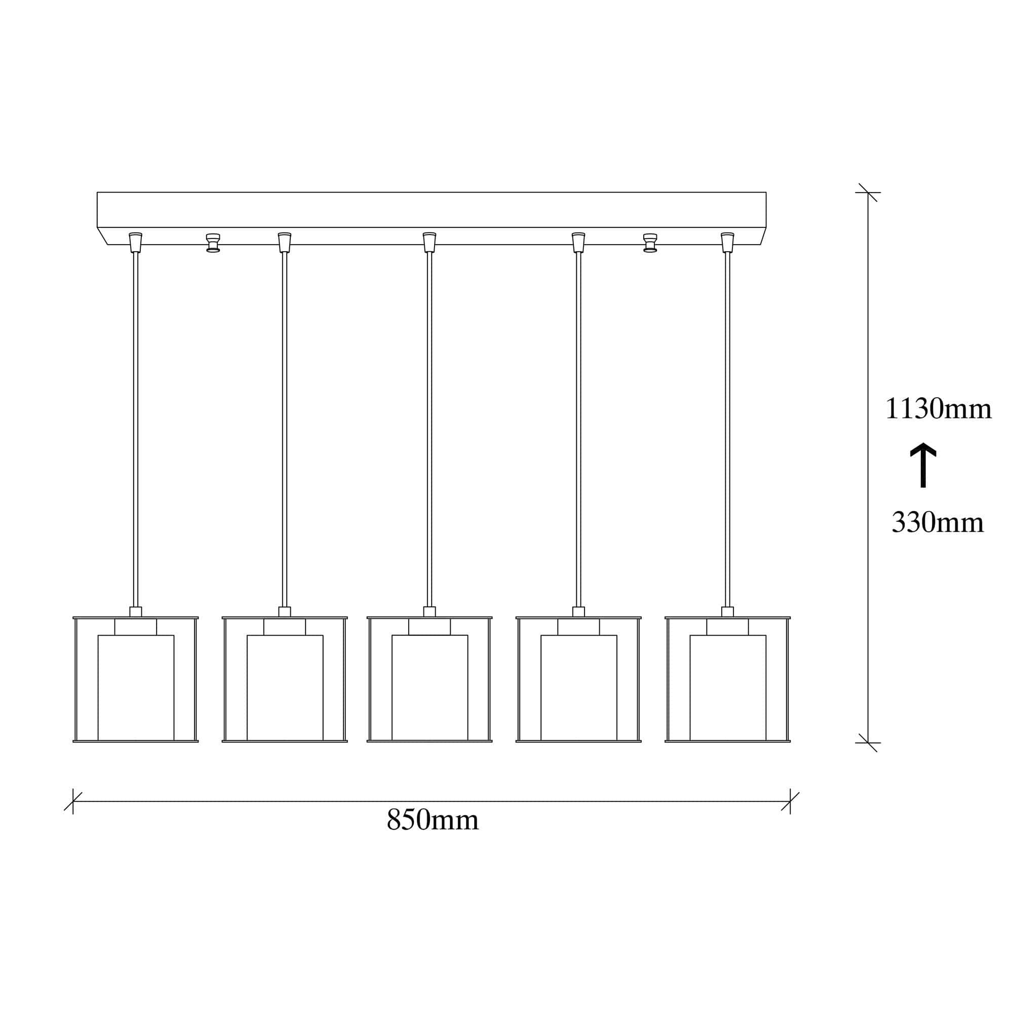Asir Lampada Swank 702-5S1 Bianco e Nero
