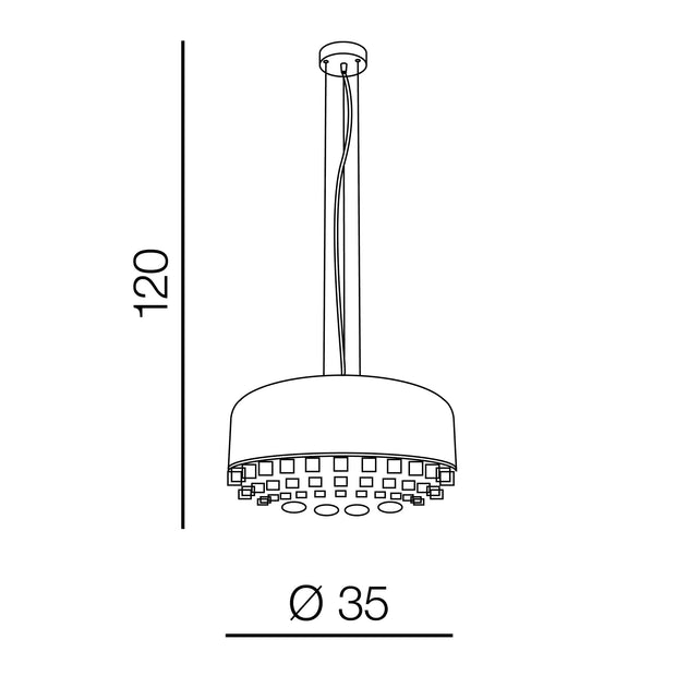 Azzarddo Lampada Tarant 35 AZ3163 Nero