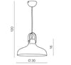 Azzarddo Lampada Tessio 30 AZ1289 Bianco
