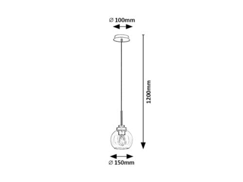 RabaLux Lampada Tirina 75006 Nero