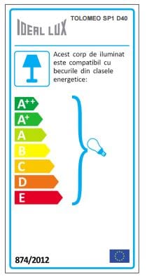 IdealLux Lampada Tolomeo SP1 D40
