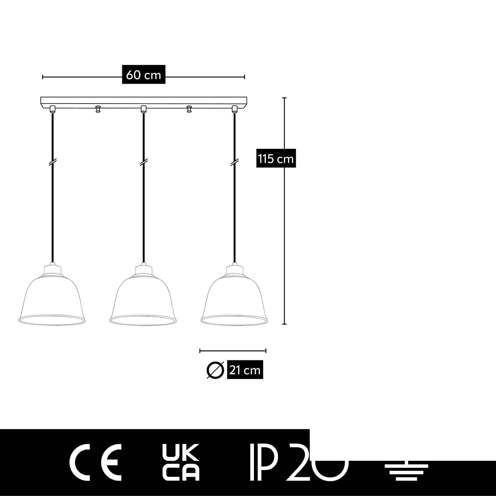 Oyo Lampada Topuz Trio Line Nero