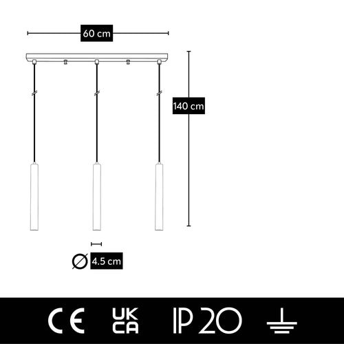 Oyo Lampada Tube Trio Line Oro