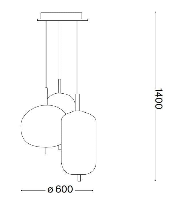 IdealLux Lampada Umile SP3 Bianco
