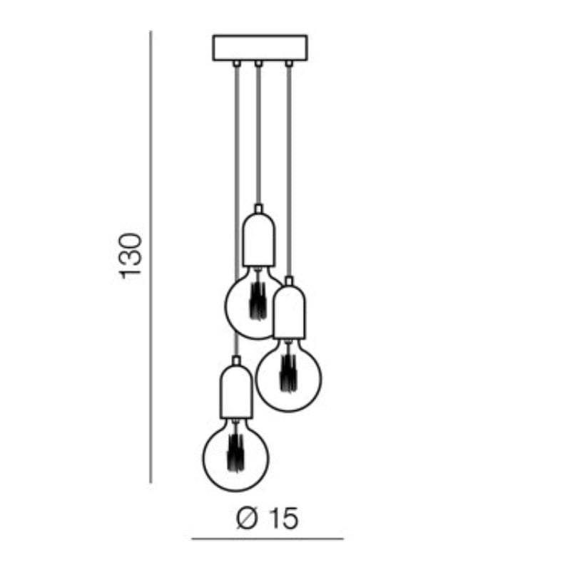 Lampada Volta 3 AZ2385 Grigio (3)