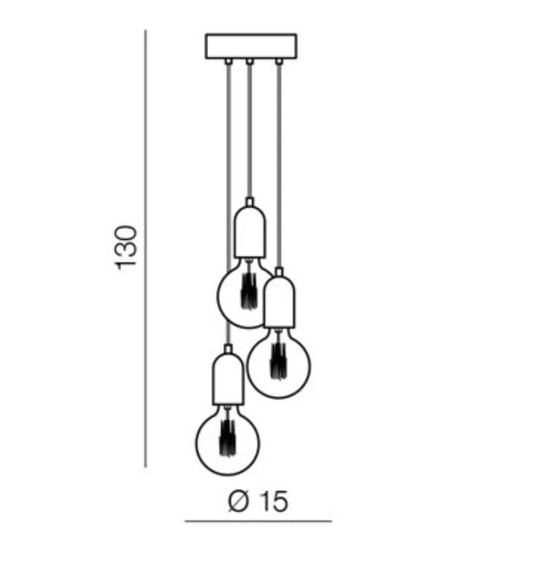 Lampada Volta 3 AZ2385 Grigio (3)
