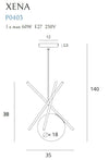 Lampada Xena P0403 Ottone (3)