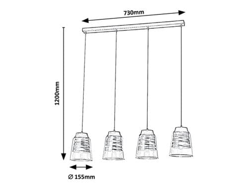 Lampada Zenaida 3544 Nero (2)