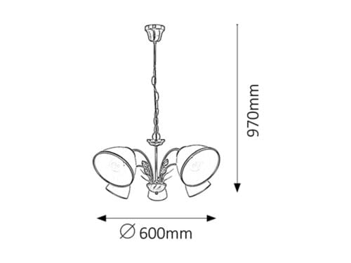 Lampadario Aletta 2780 Bronzo (1)