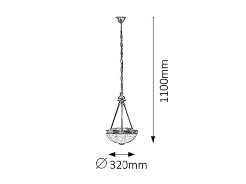 Lampadario Annabella 8637 Bronzo (1)