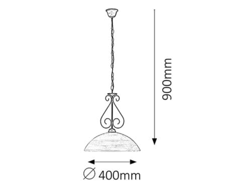 Lampadario Athen 7816 Nero (1)
