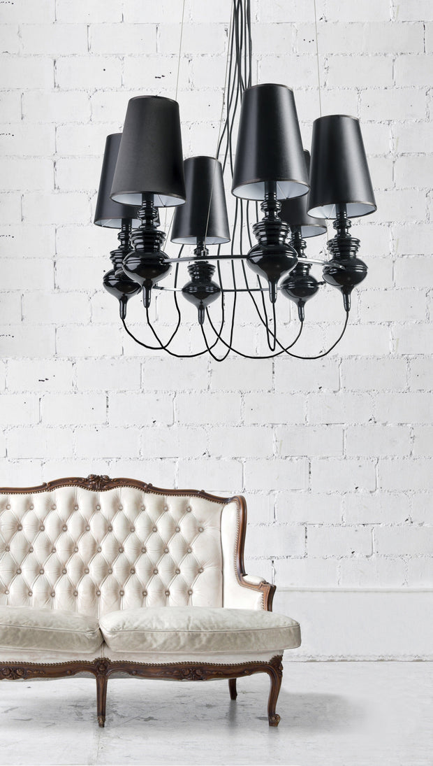 Lampadario Baroco 6 AZ1379 Nero (3)