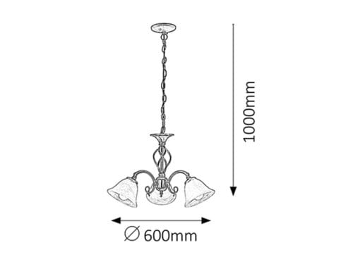 Lampadario Beckworth 7133 Bronzo (1)