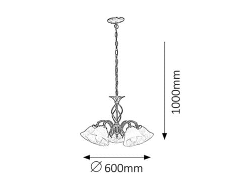 Lampadario Beckworth 7135 Bronzo (1)