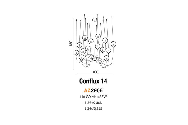 Lampadario Conflux 14 AZ2908 Cromo (1)