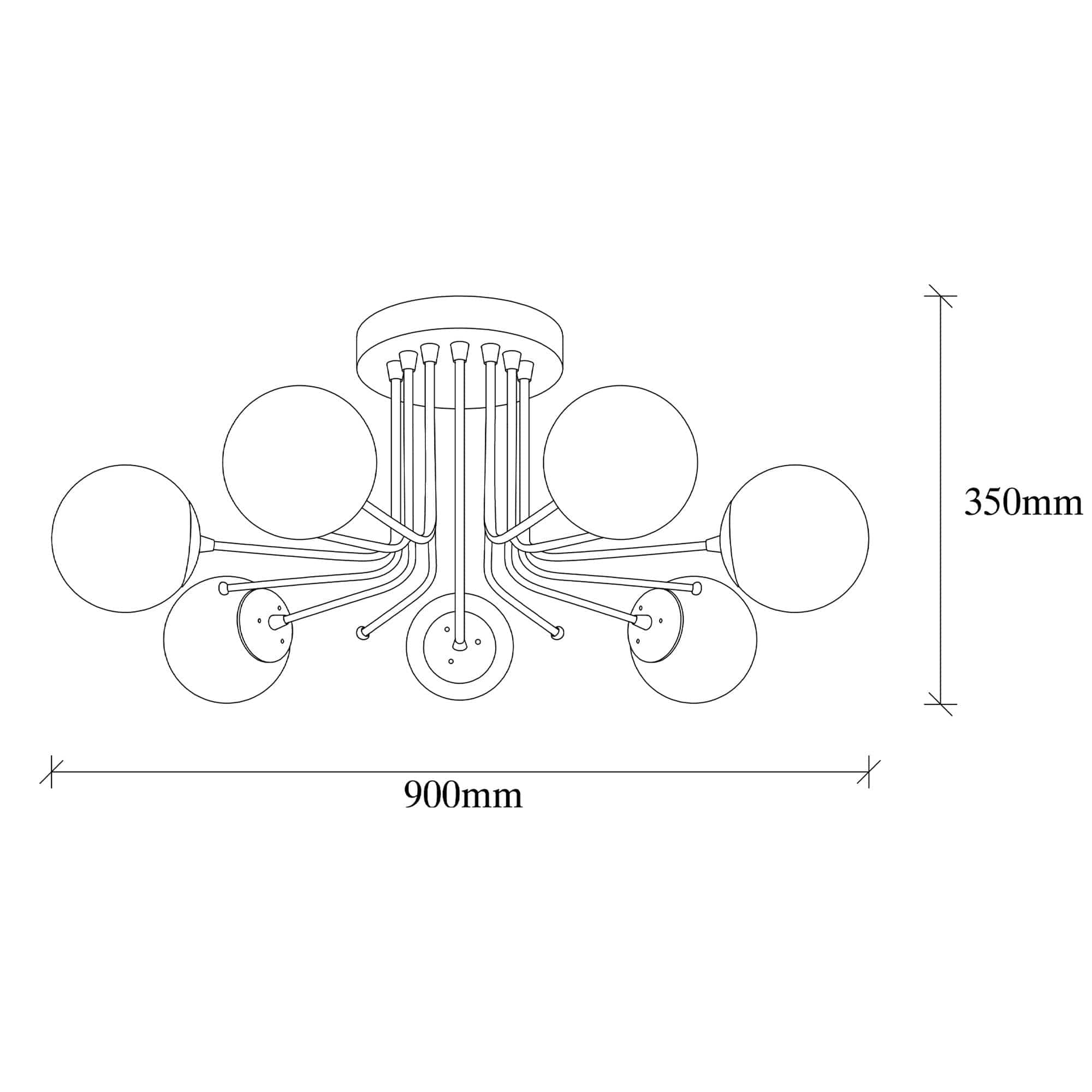 Lampadario Daisy 146-AV Oro (4)