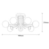 Lampadario Daisy 146-AV Oro (4)