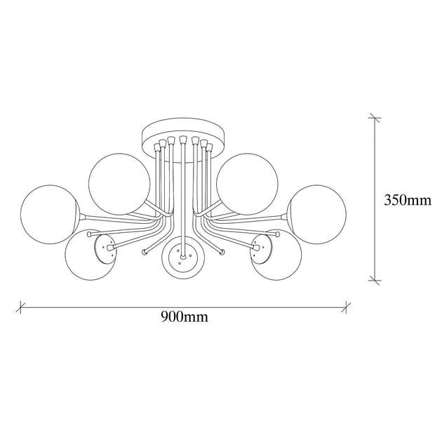 Lampadario Daisy 146-AV Oro (4)