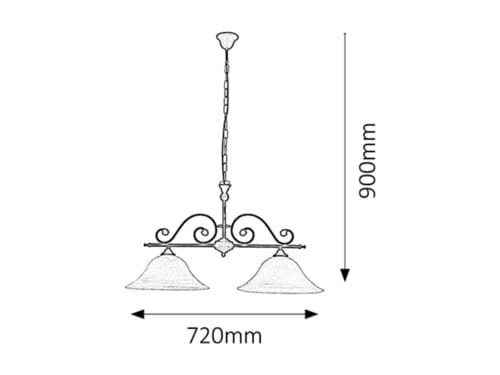 Lampadario Dorothea 7777 Nero (1)