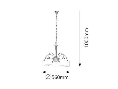 Lampadario Edith 7276 Ottone (2)