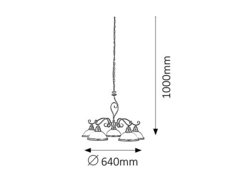 Lampadario Elisett 2755 Bronzo (1)