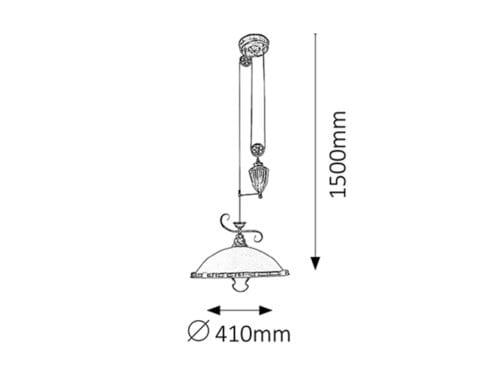 Lampadario Elisett 2756 Bronzo (1)