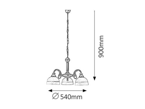 Lampadario Flossi 8813 Bronzo (1)