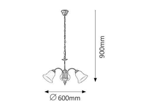 Lampadario Francesca 7373 Bronzo