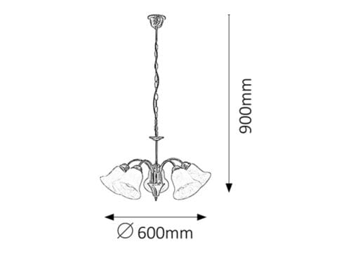 Lampadario Francesca 7375 Bronzo (1)
