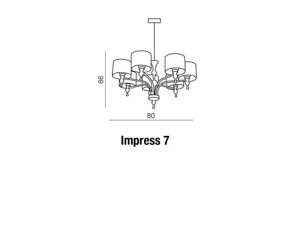 Lampadario Impress 7 AZ1106 Bianco (4)
