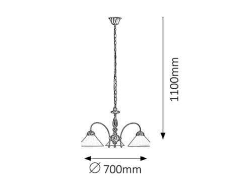 Lampadario Marian 2703 Bronzo (1)