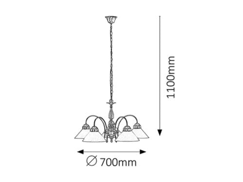 Lampadario Marian 2705 Bronzo