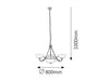 Lampadario Marlene 8543 Bronzo (1)
