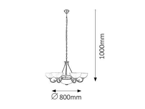Lampadario Marlene 8546 Bronzo (1)