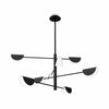 Lampadario Mollis Nero 08B