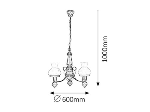 Lampadario Petronel 7078 Nero (1)