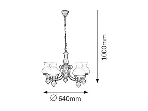 Lampadario Petronel 7079 Nero (1)