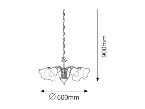 Lampadario Rafaella 7235 Oro (1)