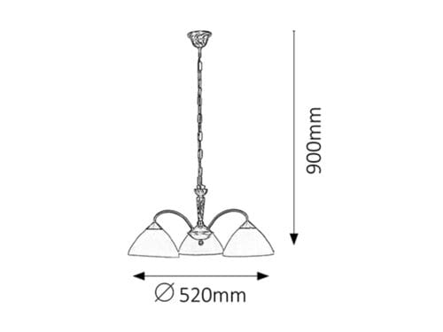 Lampadario Regina 8173 Bronzo (1)