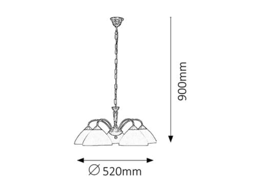 Lampadario Regina 8175 Bronzo (1)