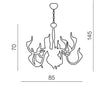 Lampadario Snake 2 AZ0172 Bianco (1)