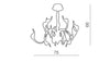 Lampadario Snake AZ0045 Bianco (1)